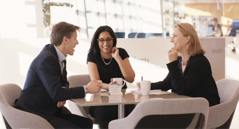 Employees at desk